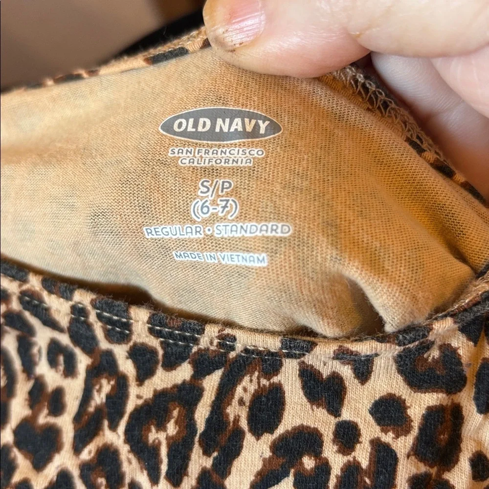 Old Navy Kids Dress with Animal Print Small 6-7